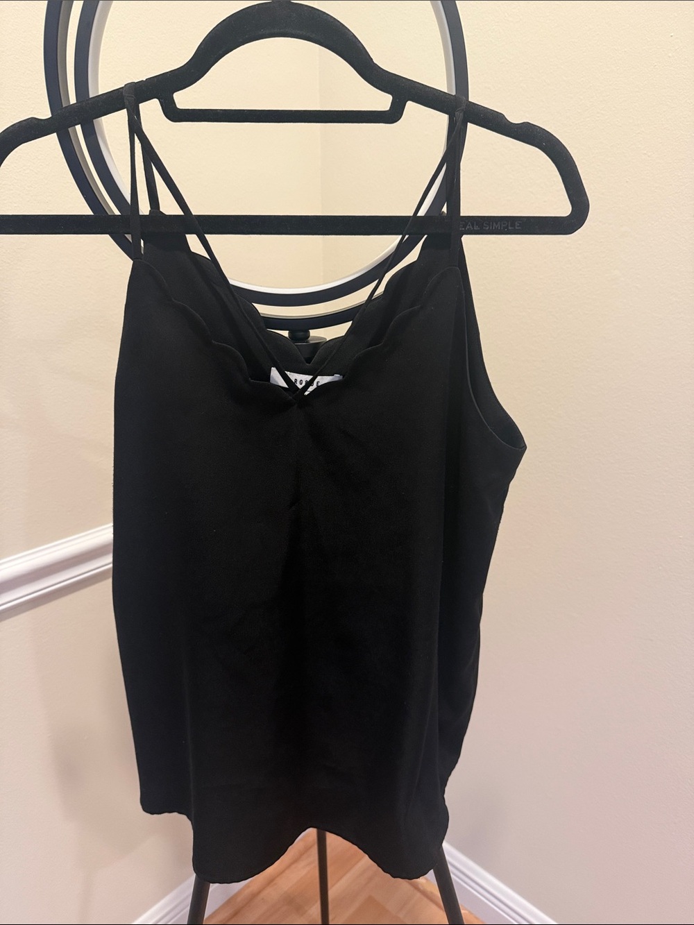 Arcade Black V-Neck Double-Strap Cami